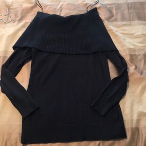 Off the shoulder sweater.